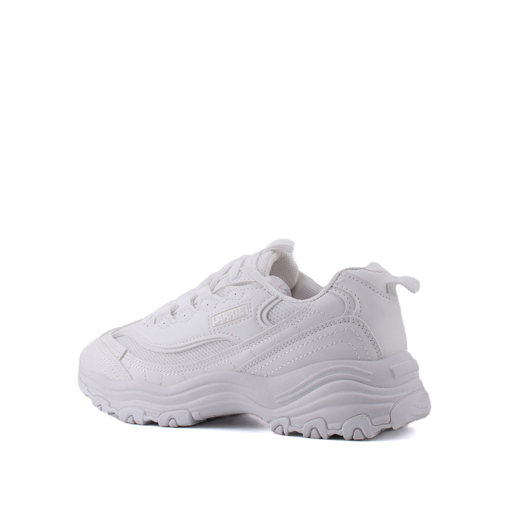 LARRIE Ladies White Comfy Vogue Sporty Sneakers