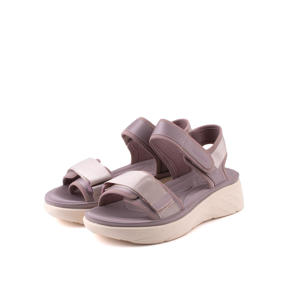 LARRIE Ladies Purple Dual Velcro Strap Bounty Sandals