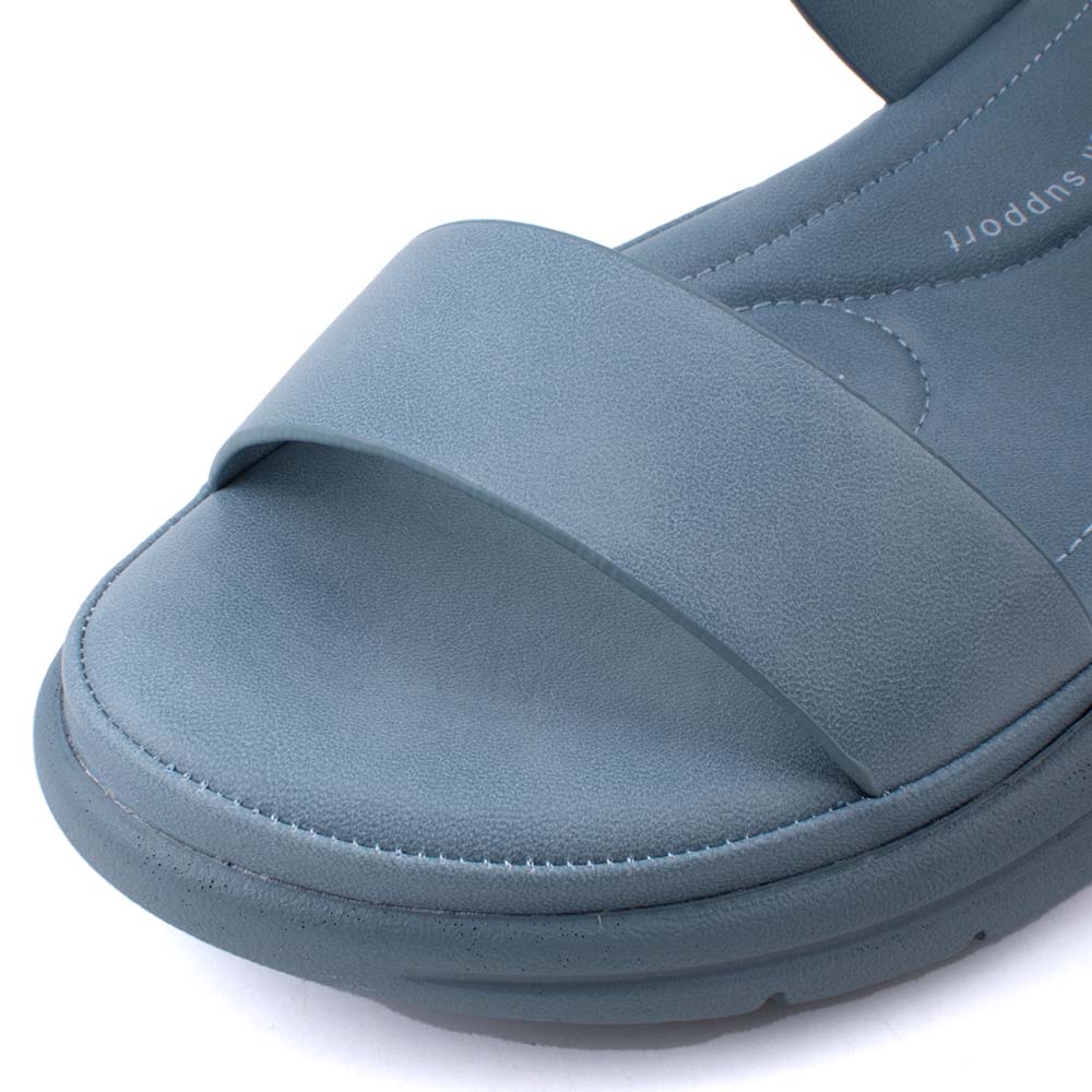LARRIE Ladies Blue Buckle Strap Sandals