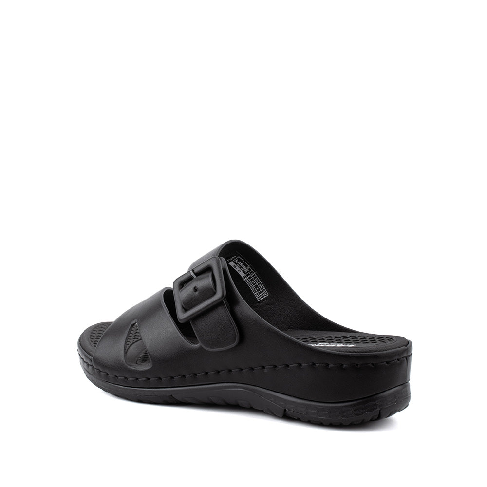LARRIE Ladies Black Comfort Casual Sandals