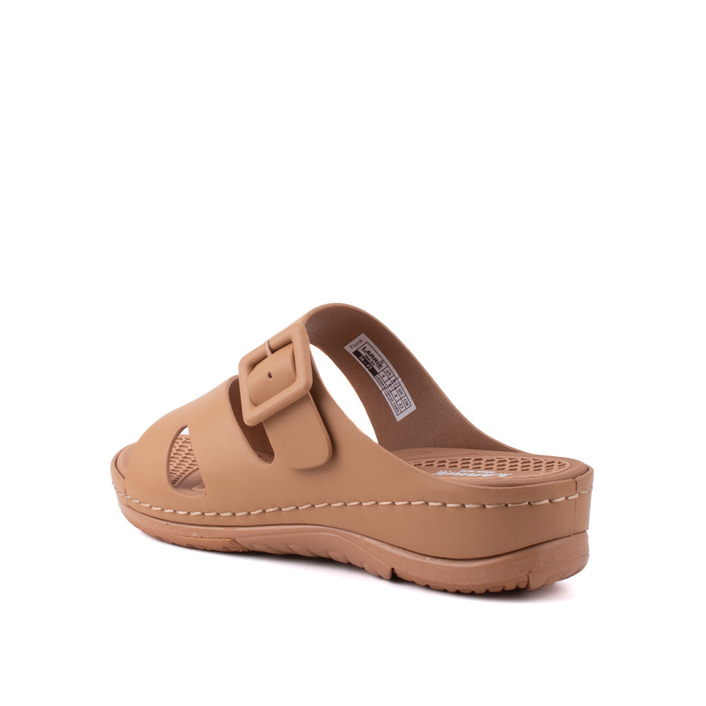 LARRIE Ladies Camel Comfort Casual Sandals