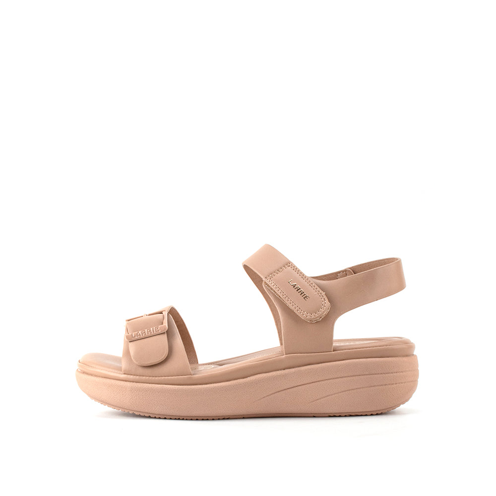 LARRIE Ladies Mandy Buckle/Velcro Comfy Sandals