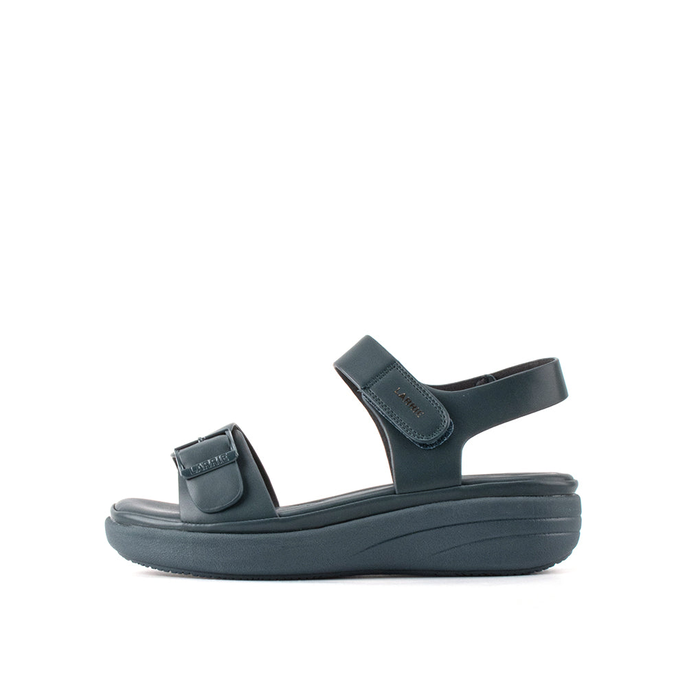 LARRIE Ladies Mandy Buckle/Velcro Comfy Sandals