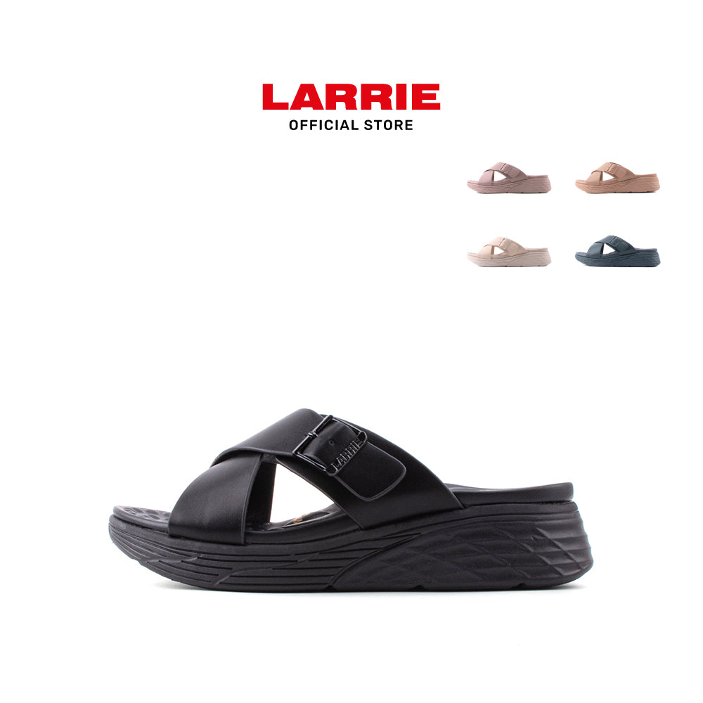 LARRIE Ladies Natalie Buckle Slip On Sandals