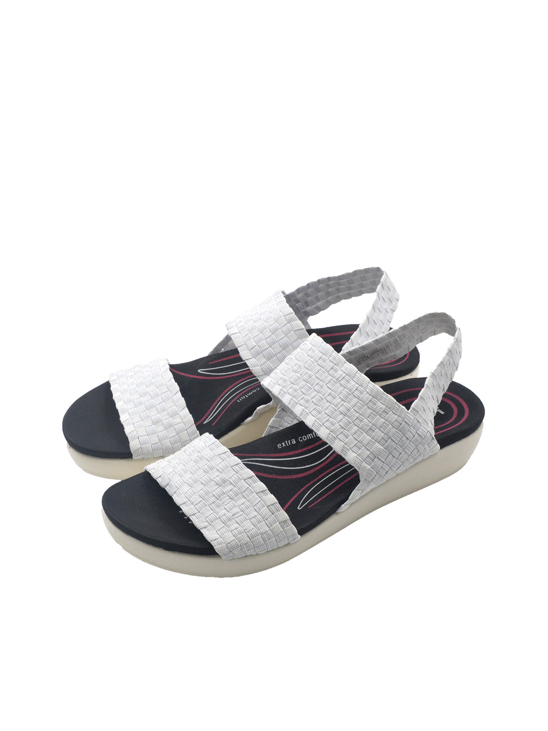 Larrie White Interlaced Upper Sporty Sandals