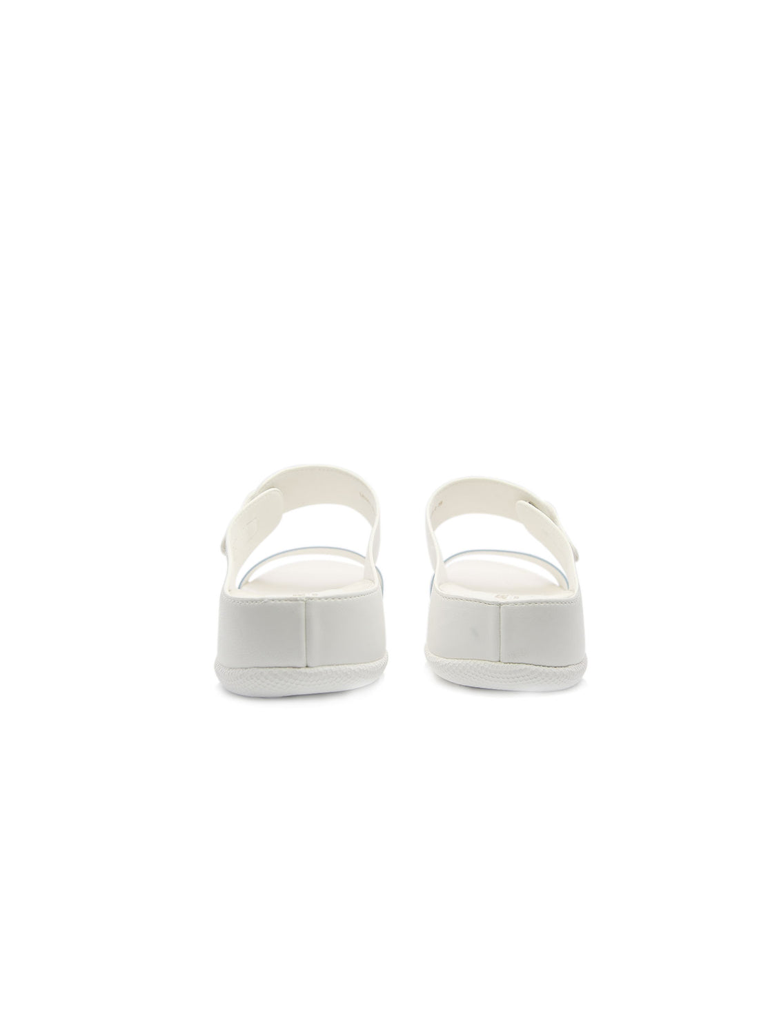 Larrie White Dual Strap Stylish Sandals