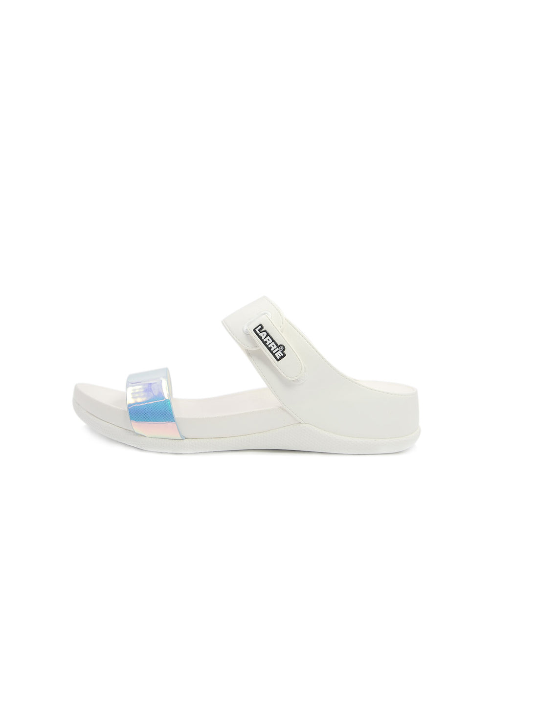 Larrie White Dual Strap Stylish Sandals