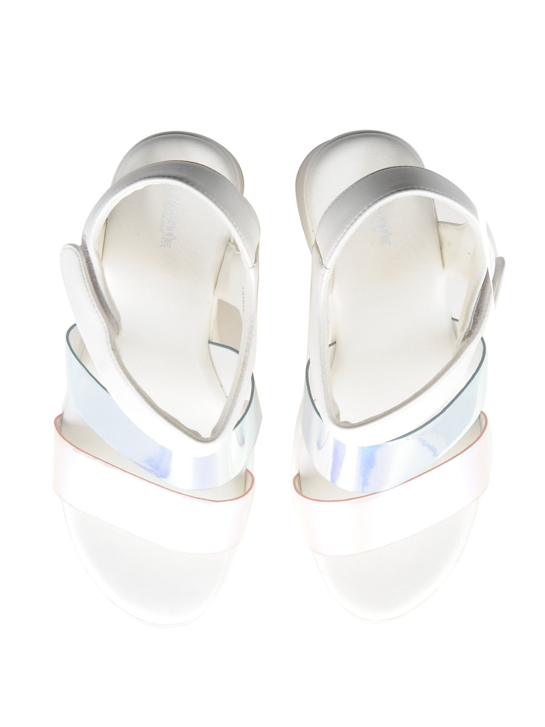 Larrie White Stylish Fashionable Wedges Sandals