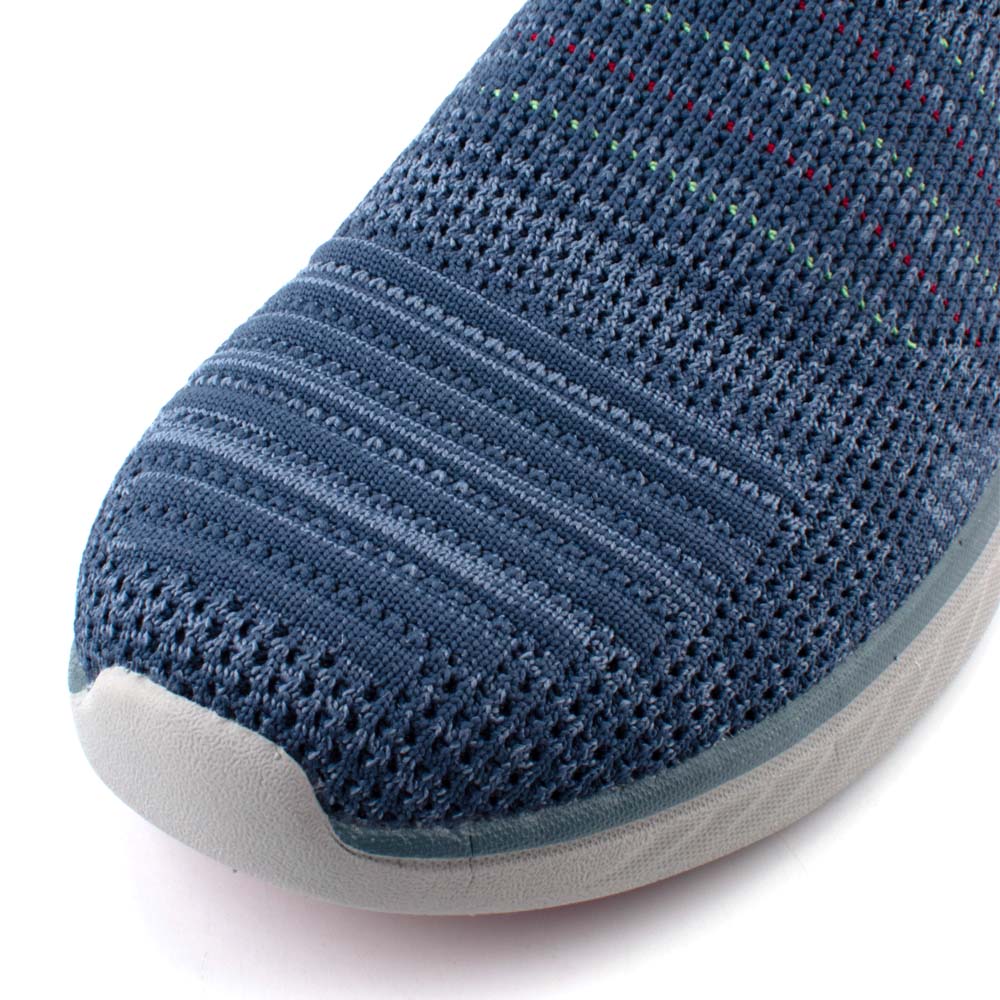 LARRIE Men Blue Laknit Comfy Casual Slip On Sneakers