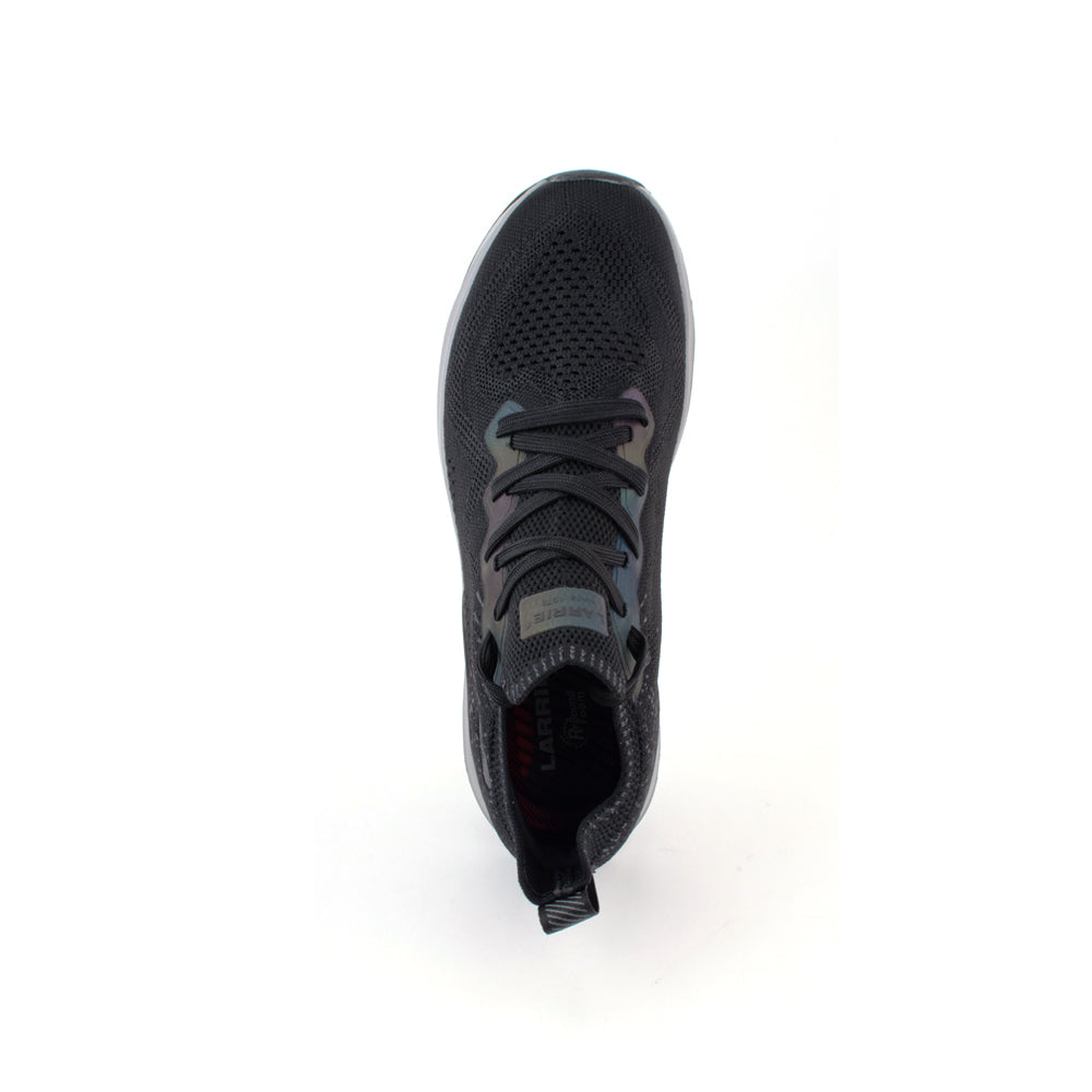 LARRIE Men's Black New Laknit Soft Sneakers