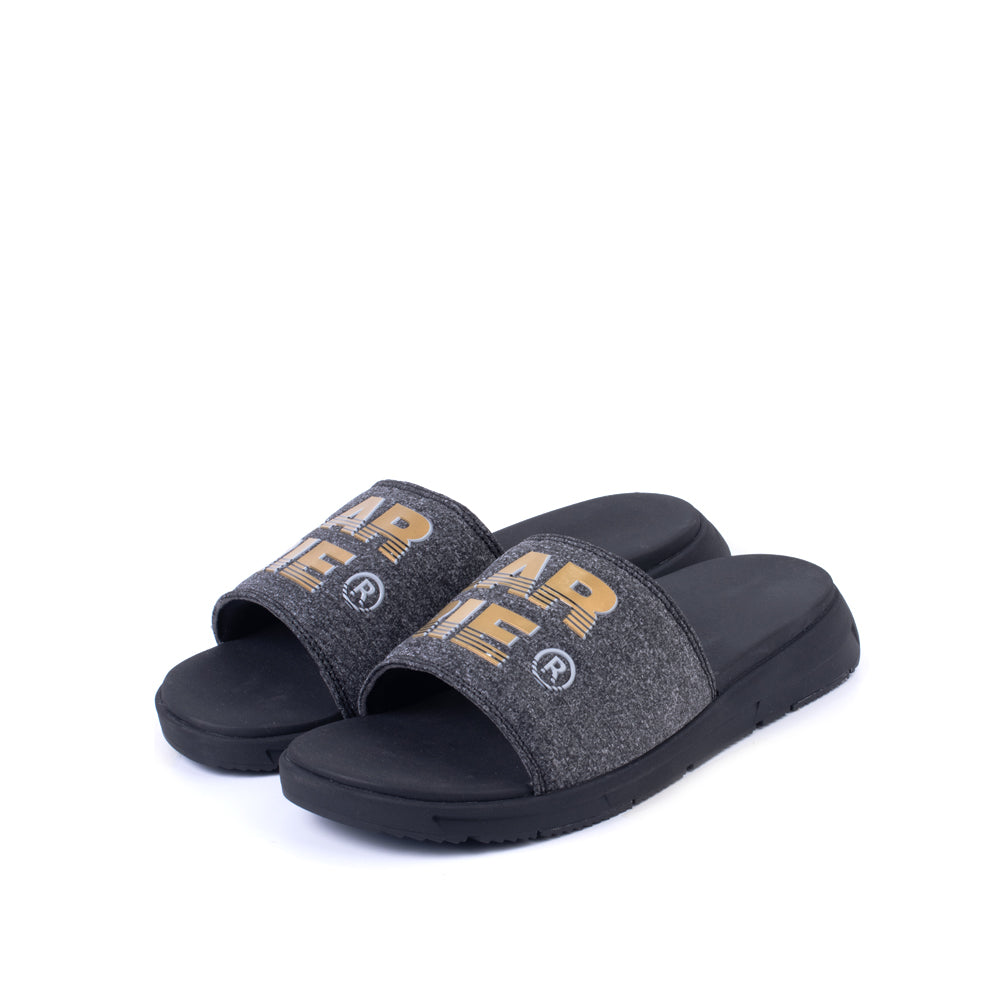 LARRIE Men Black Padded Summer Sandals