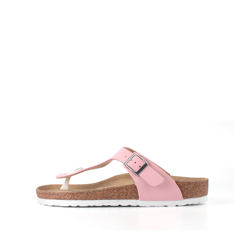 LARRIE Ladies Pink T-strap Sandals