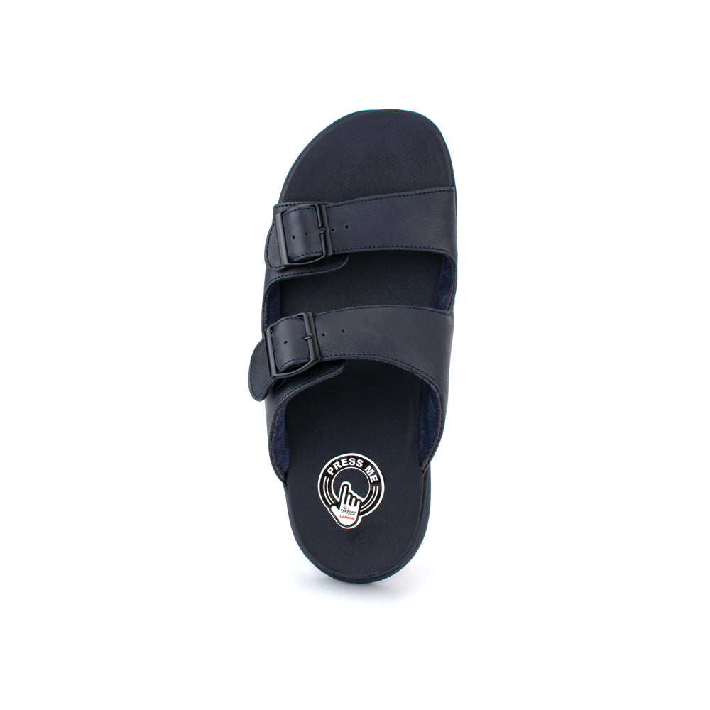 LARRIE Men's Navy Outdoor Adjustable Strap Sandals