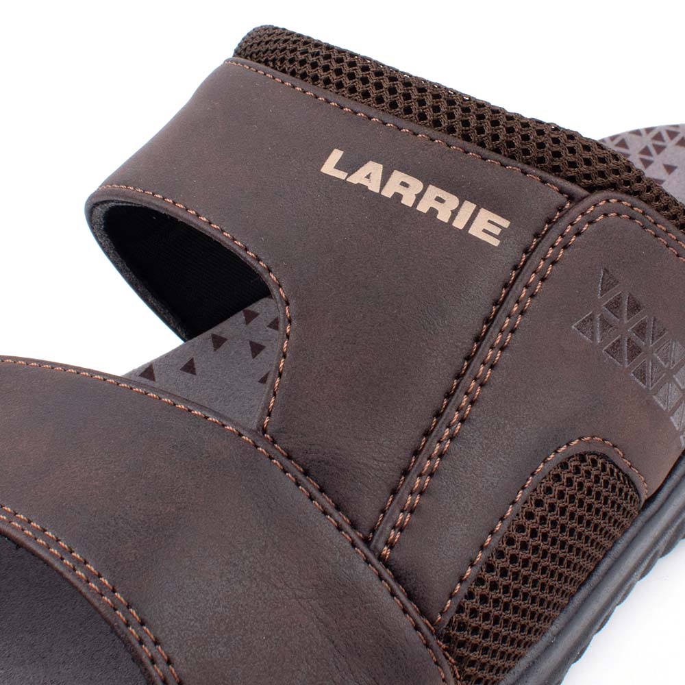 LARRIE 男士深棕色拖鞋