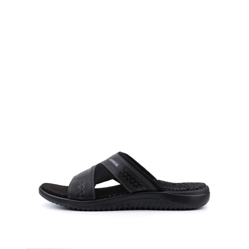 LARRIE Men Black Slide Sandals