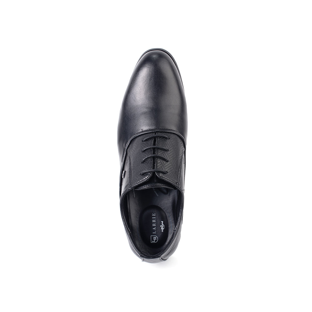 LR Larrie Black Classy Lace Up Detailed Business Shoes