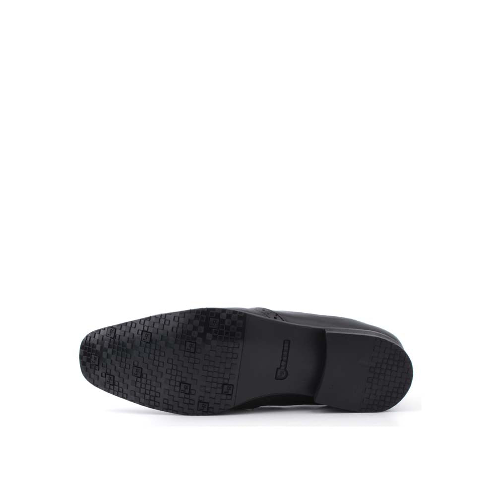 LR LARRIE Men's Black Flexible Pointed Toe Business Shoes