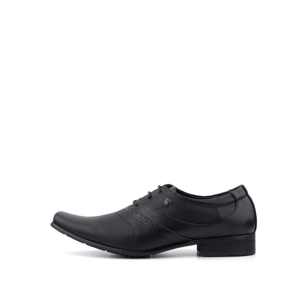 LR LARRIE Men's Black Flexible Oxford Business Shoes