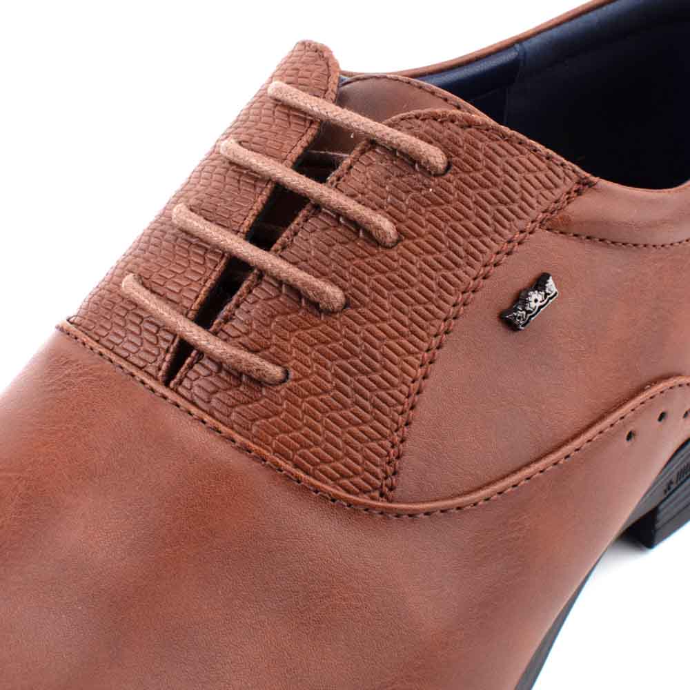 LR LARRIE Men Brown Smart Feet Executive Business Shoes with Lace