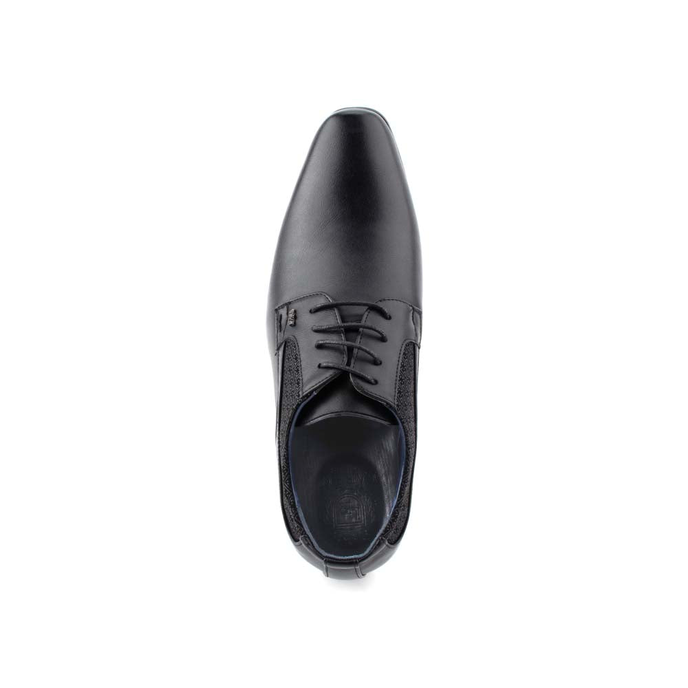 LR LARRIE 男士黑色智能侧边设计封闭式蕾丝商务鞋