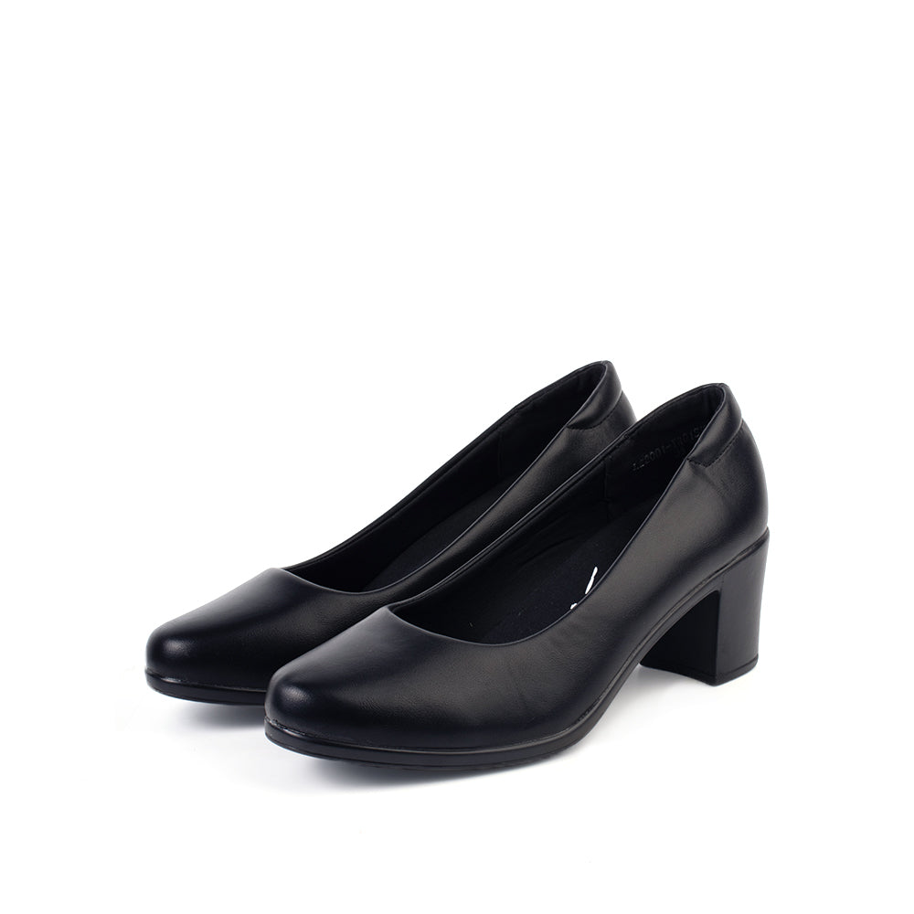 LARRIE Black Comfort Durable Basic Formal Heels