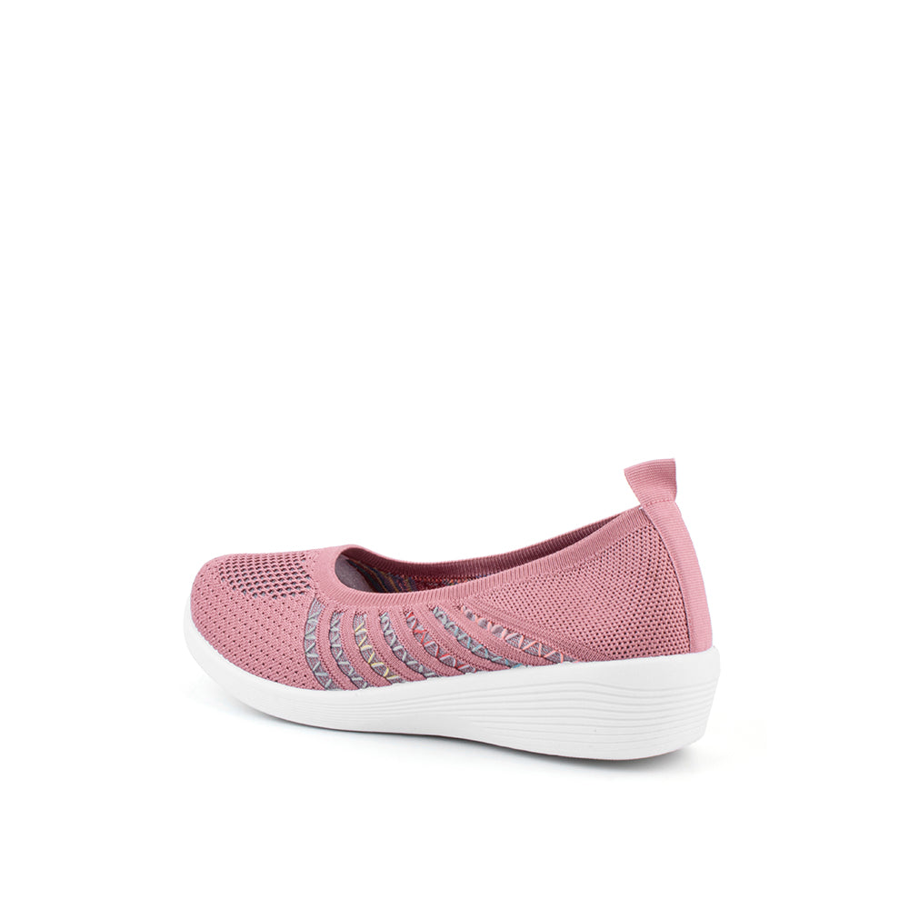 LARRIE Ladies Pink Flexible Casual Sporty Sneakers