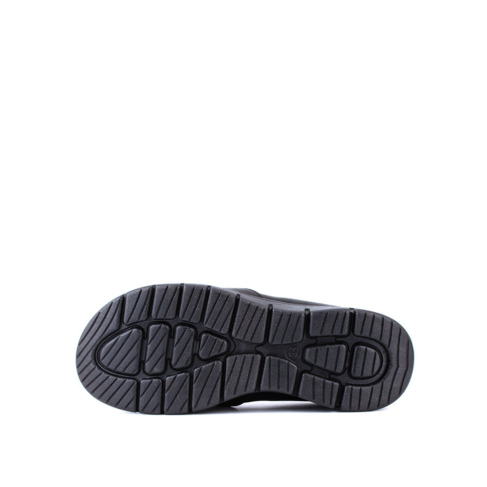 LARRIE Ladies Black Casual Comfort Slip-On Flats