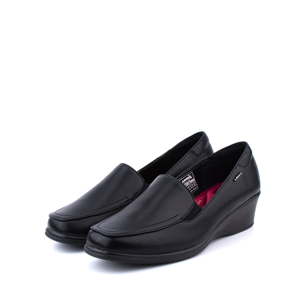 LARRIE Ladies Black Comfy Asas Perniagaan Loafers