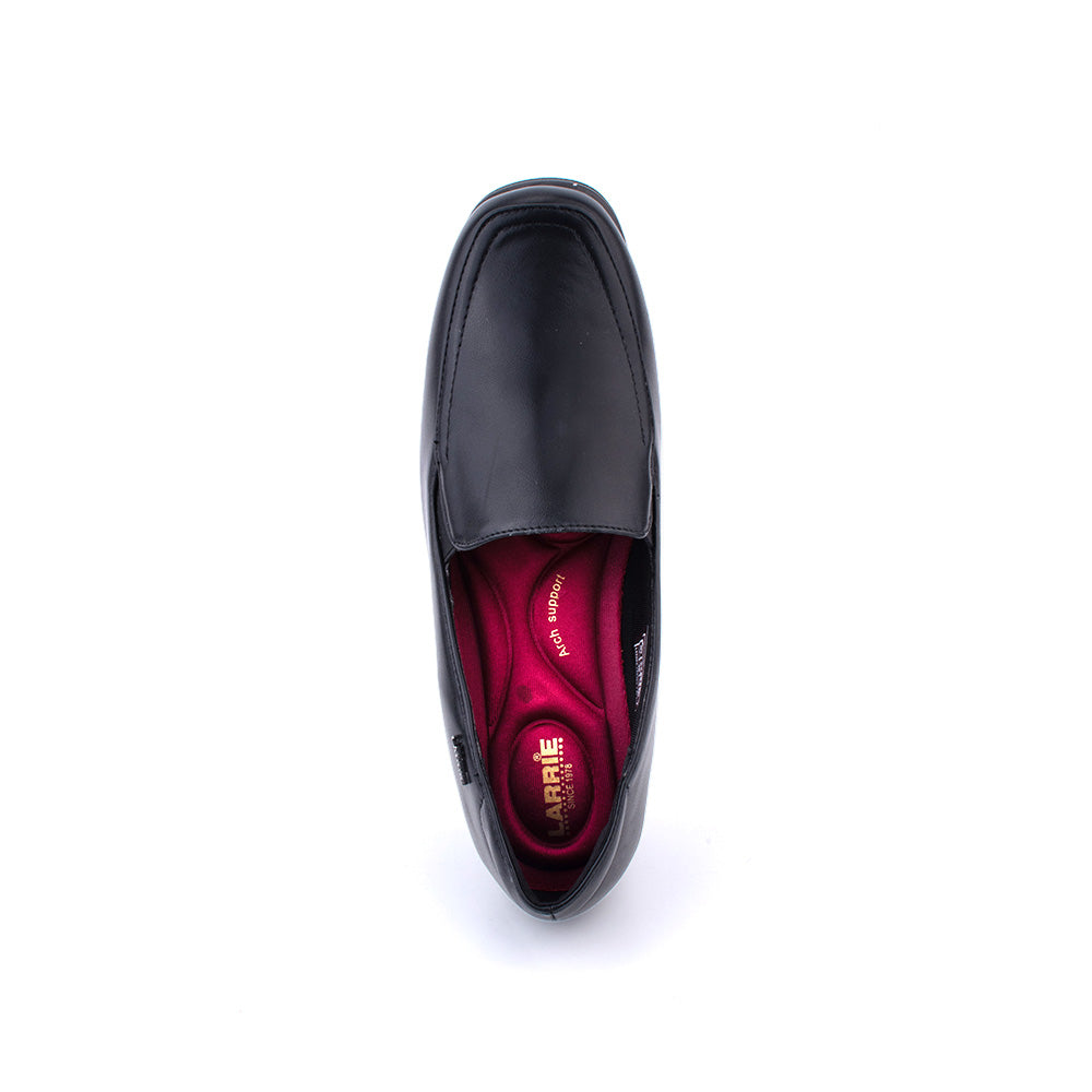 LARRIE Ladies Black Comfy Asas Perniagaan Loafers