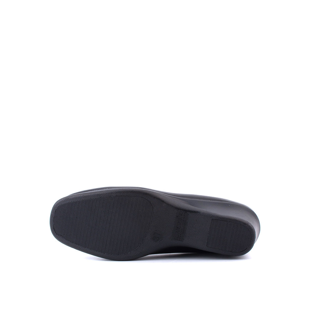 LARRIE Ladies Black Formal Comfort Slip-On Loafers