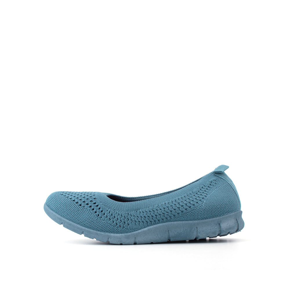 LARRIE Ladies Turquoise Stretchable Casual Comfort Sneakers