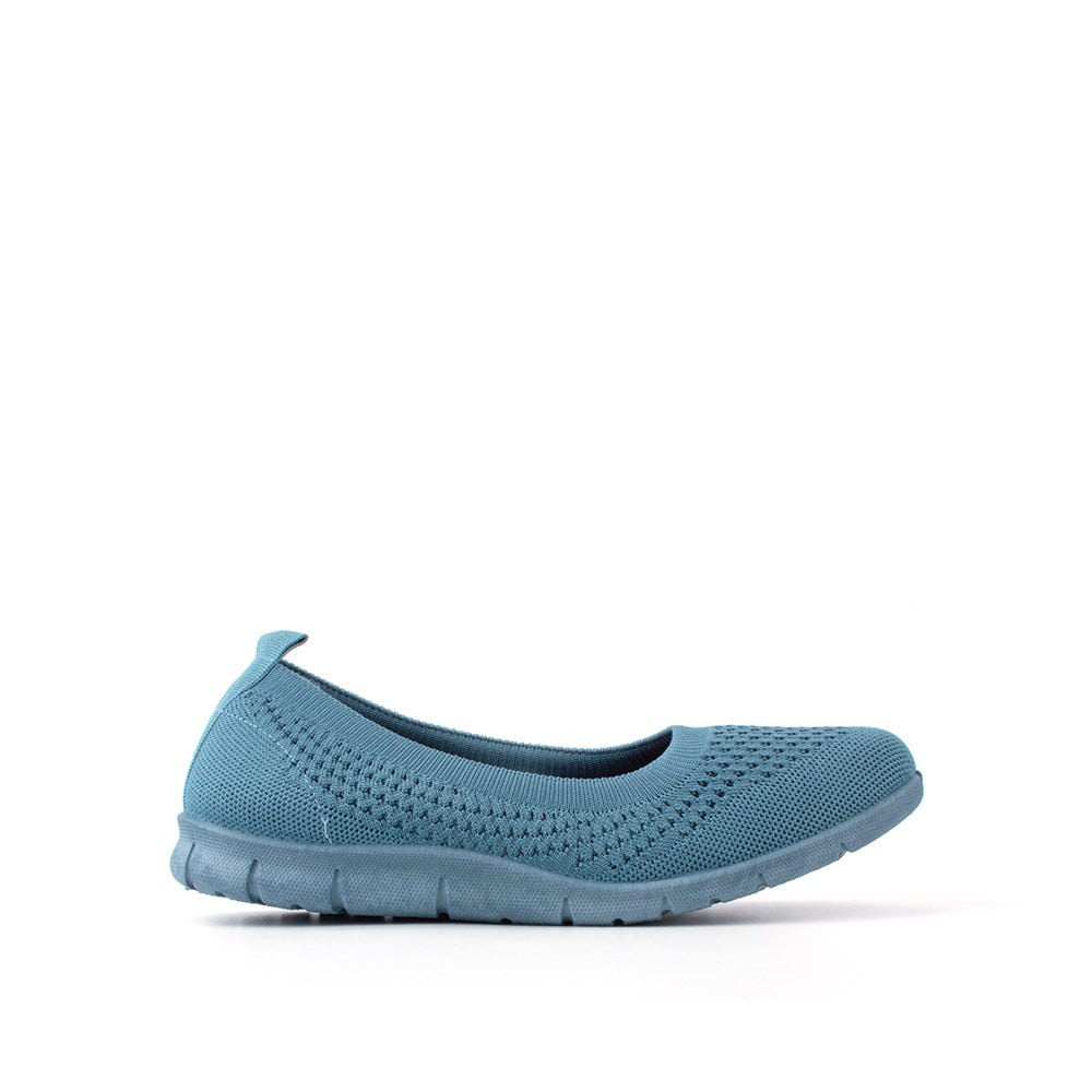 LARRIE Ladies Turquoise Stretchable Casual Comfort Sneakers