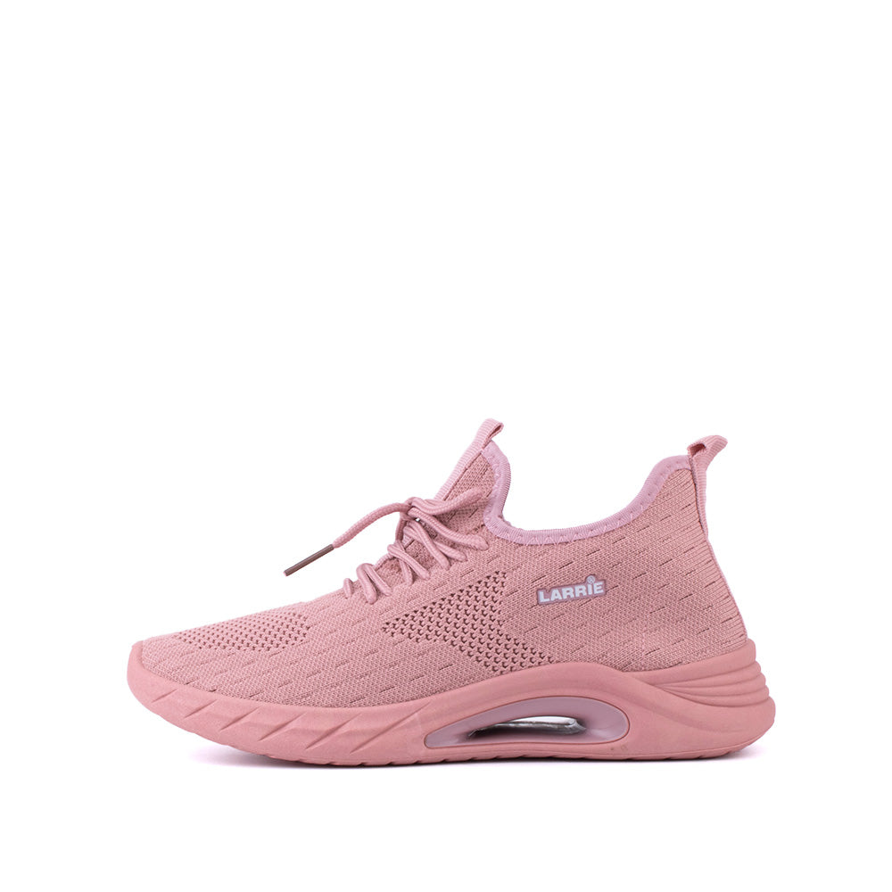 LARRIE Women Pink Lace Up Fit Kusyen Sneakers