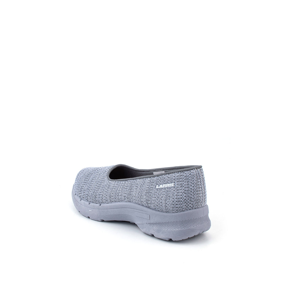 LARRIE Ladies Grey Stretchable Comfort Sneakers