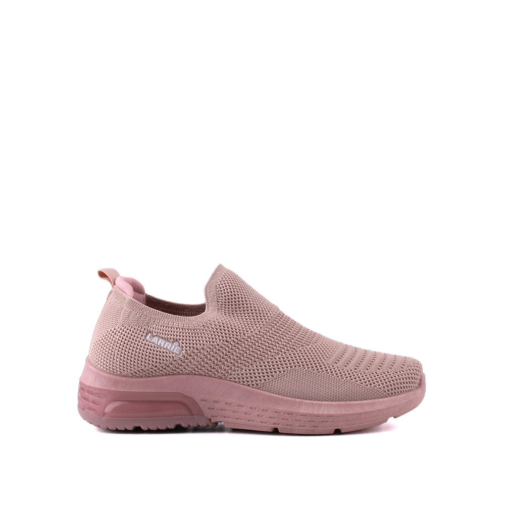 LARRIE Ladies Pink Stretchable Comfy Sneakers