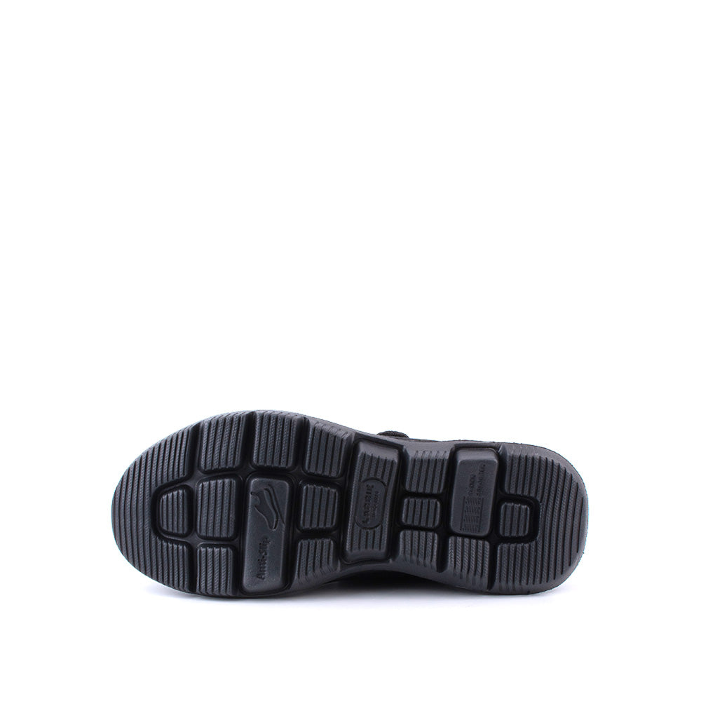 LARRIE Ladies Black Casual Sporty Slip-On Flats