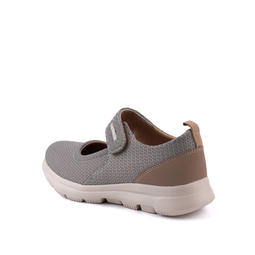 LARRIE Ladies Grey Casual Sporty Slip-On Flats
