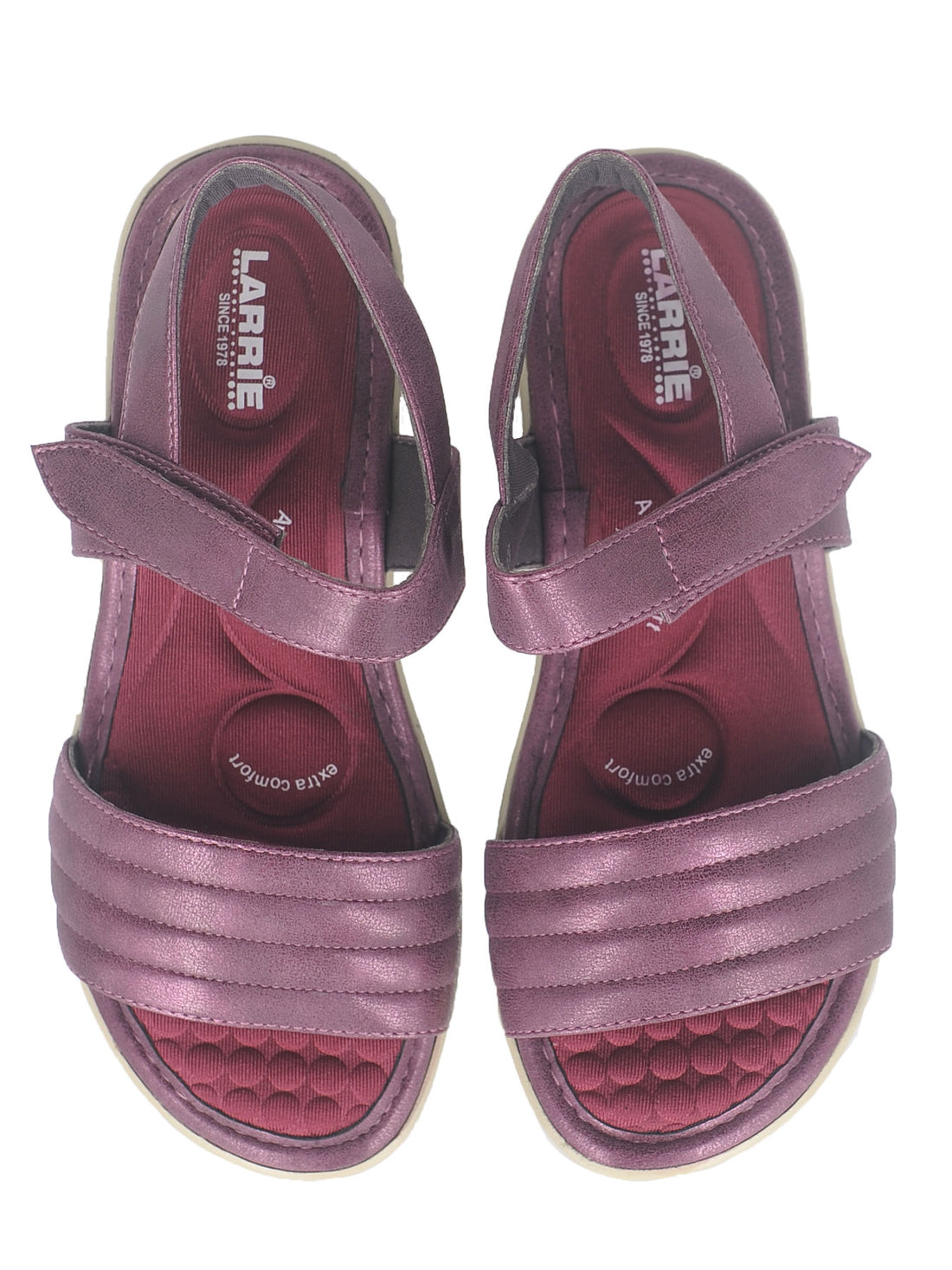 Larrie Women Purple Velcro Straps Casual Sandals