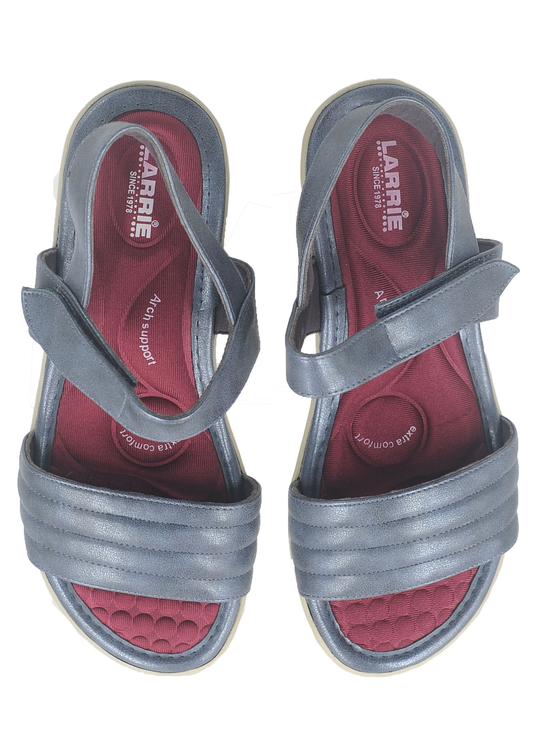 Larrie Women Blue Velcro Straps Casual Sandals