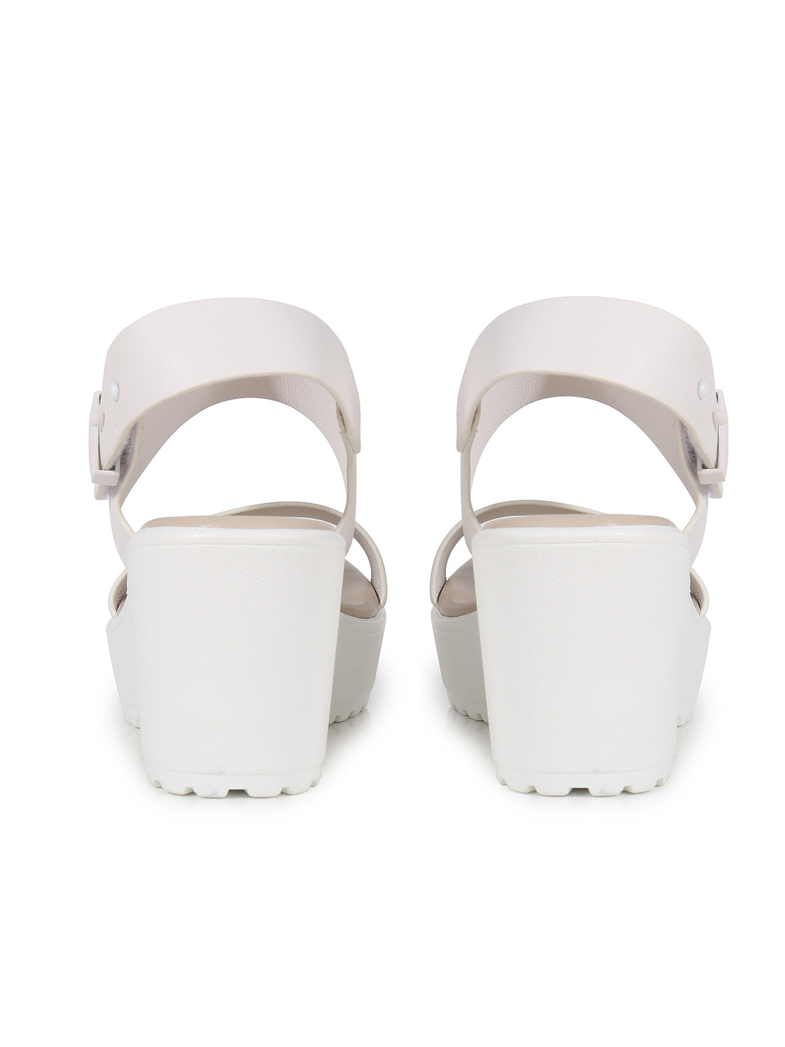Larrie White Stylish Touch Vogue Heeled Sandals