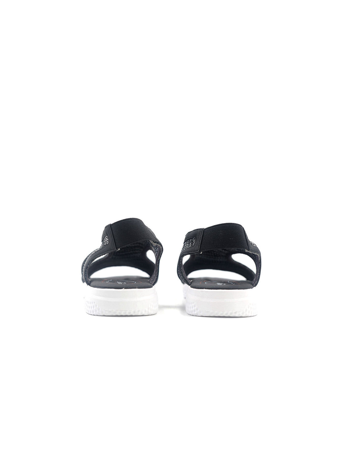 Larrie Women Black Sporty Slip On Sandals