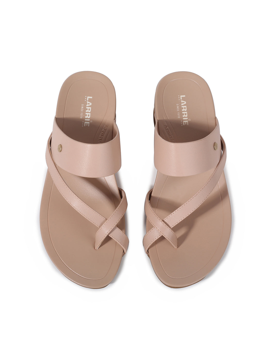 Larrie Pink Stylish Wide Strap Sandals