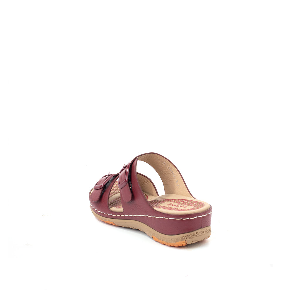 LARRIE Ladies Red Relaxation Casual Sandals