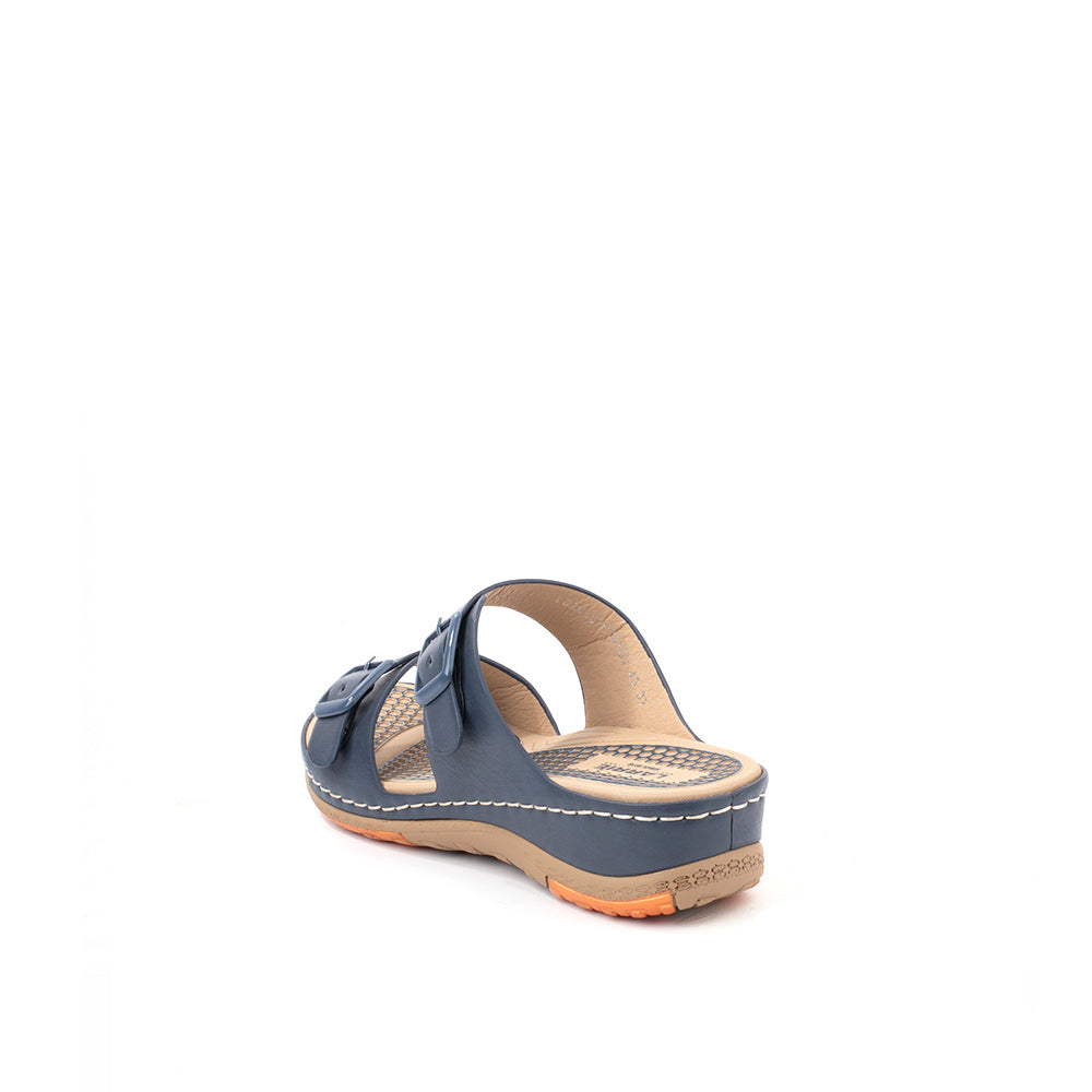 LARRIE Ladies Navy Relaxation Casual Sandals