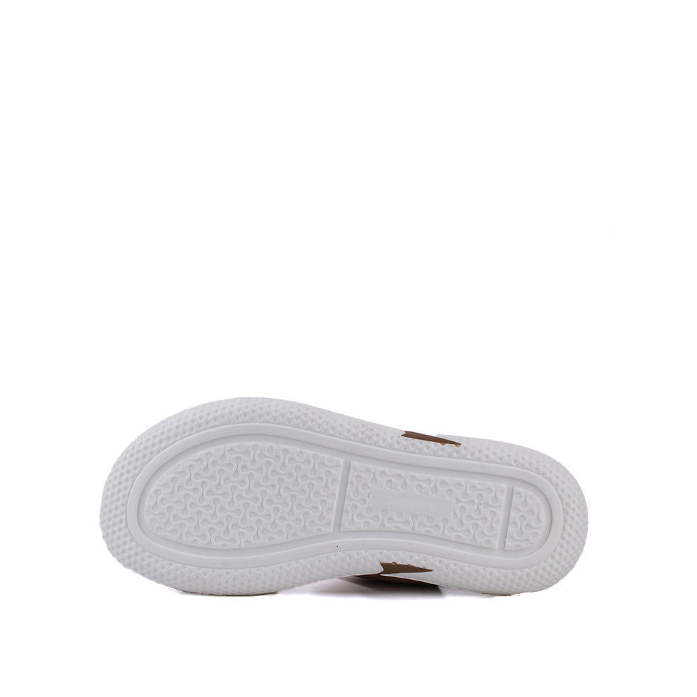 LARRIE Ladies Almond Small Velcro Strap Comfort Sandals