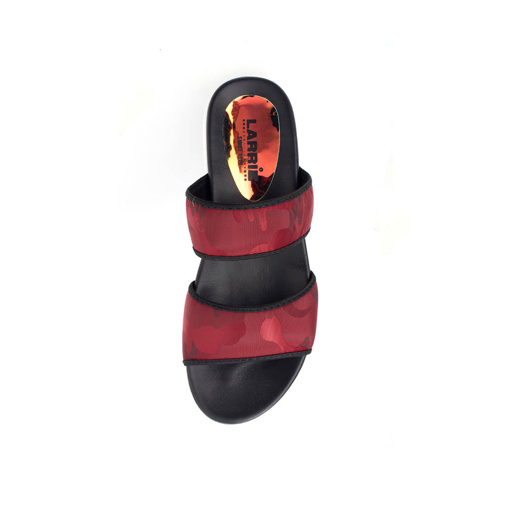 LARRIE Ladies Red Durable Casual Sandals