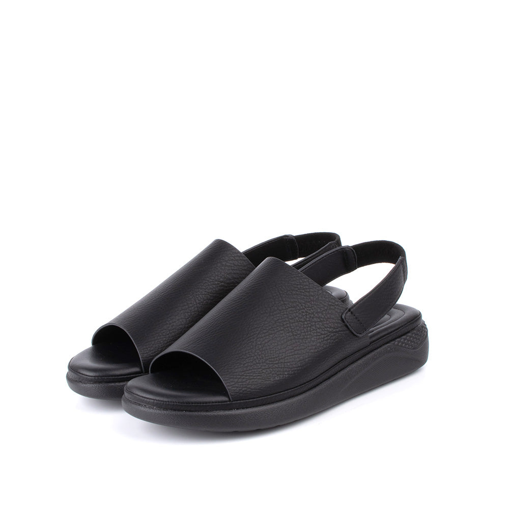 LARRIE Ladies Black Comfort Foam Sandals