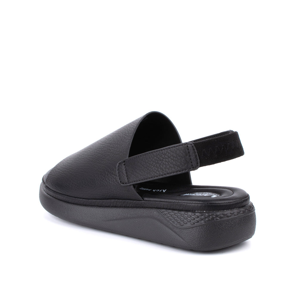 LARRIE Ladies Black Comfort Foam Sandals