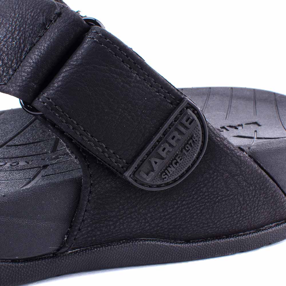 LARRIE Ladies Black Comfort Thong Sandals