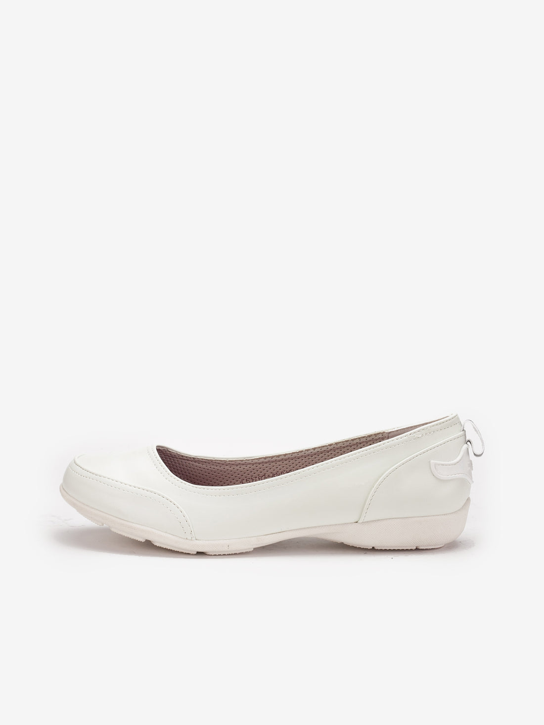 Larrie White Matching Casual Basic Flats